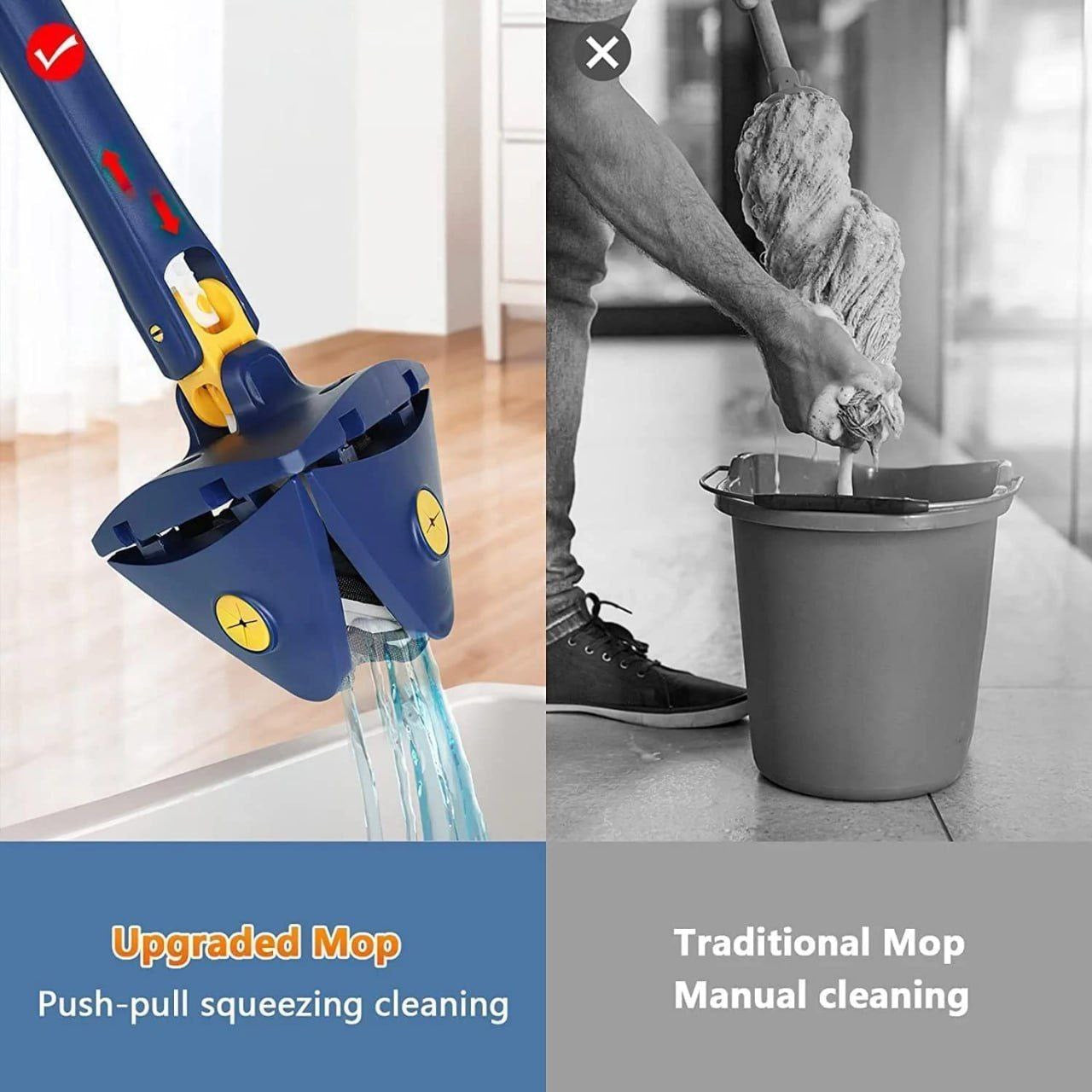 360° Rotatable Adjustable Triangle Cleaning Mop